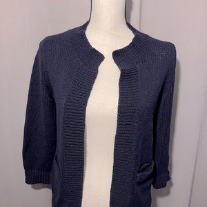 J.Crew navy blue cardiagn 3/4 sleeves size small